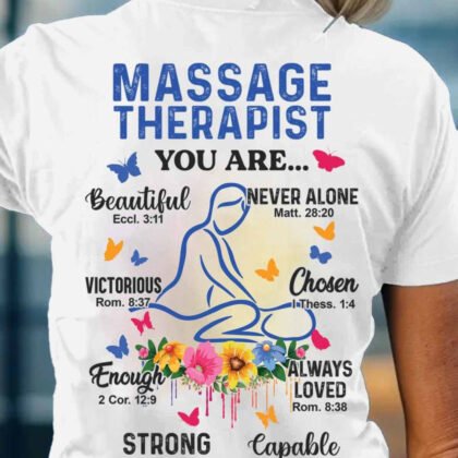 Massage Therapist Bible Verse Shirt – Inspirational Faith-Based